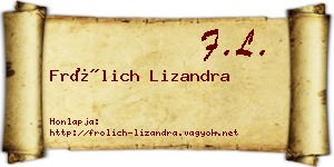 Frölich Lizandra névjegykártya